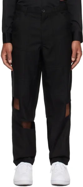 Черные брюки с вырезом Comme des Garçons
