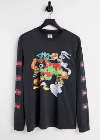 Черный лонгслив в стиле унисекс Tommy Jeans X Space Jam-Черный цвет