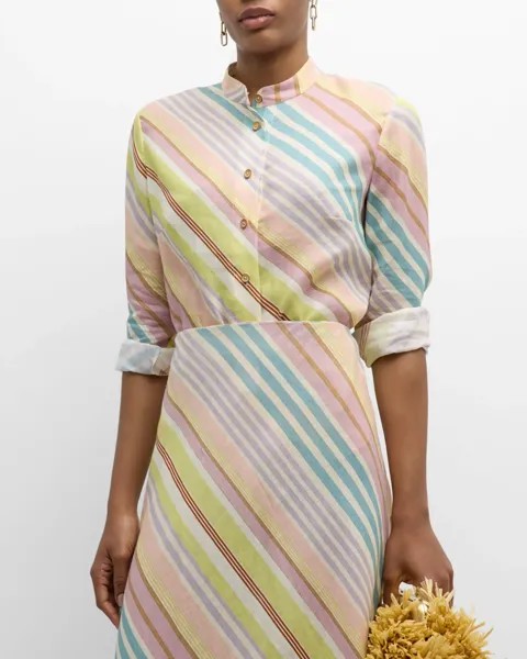 Узкая рубашка Halliday Zimmermann, цвет Multi Stripe