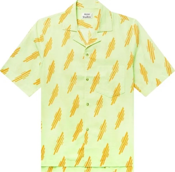 Рубашка Acne Studios Simon Camp Collar Textured Shirt 'Yellow', желтый