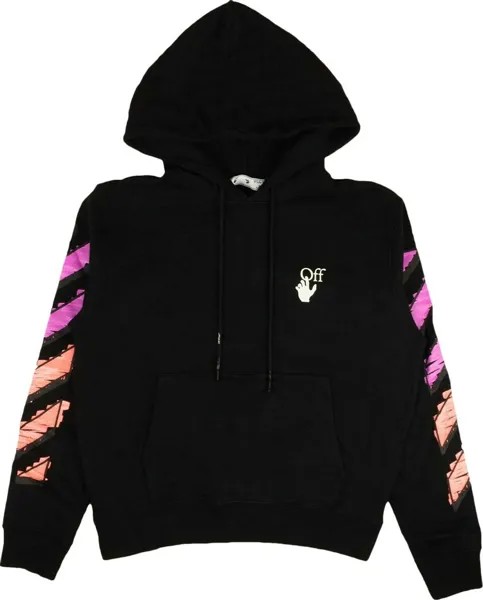 Худи Off-White Marker Slim Hoodie 'Black', черный