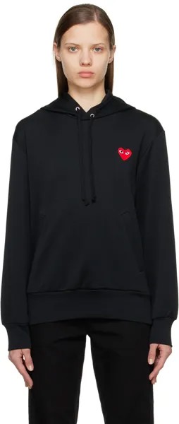 Худи черного цвета с нашивкой в ​​виде сердца Comme des Garçons Play