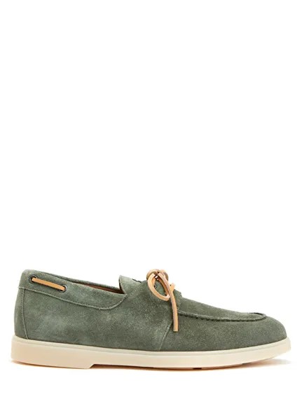 Зеленые мужские кожаные лоферы Giuseppe Zanotti, зеленый
