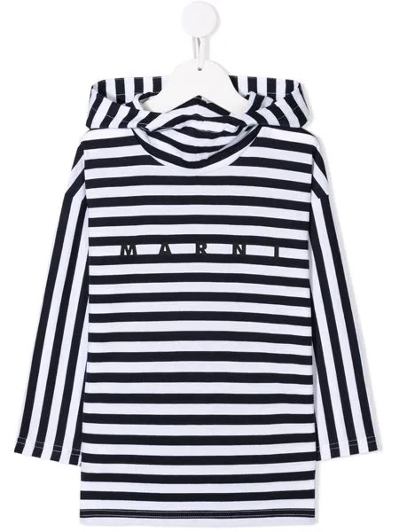 Marni Kids футболка с капюшоном