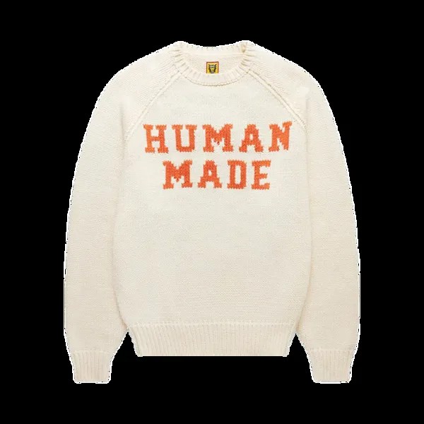 Свитер Human Made Bear Raglan Knit 'White', белый