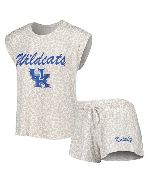 Женский кремовый комплект для сна из футболки и шорт Kentucky Wildcats Montana Concepts Sport