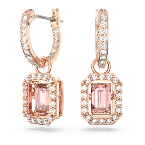 Серьги SWAROVSKI, кристаллы Swarovski, розовое золото