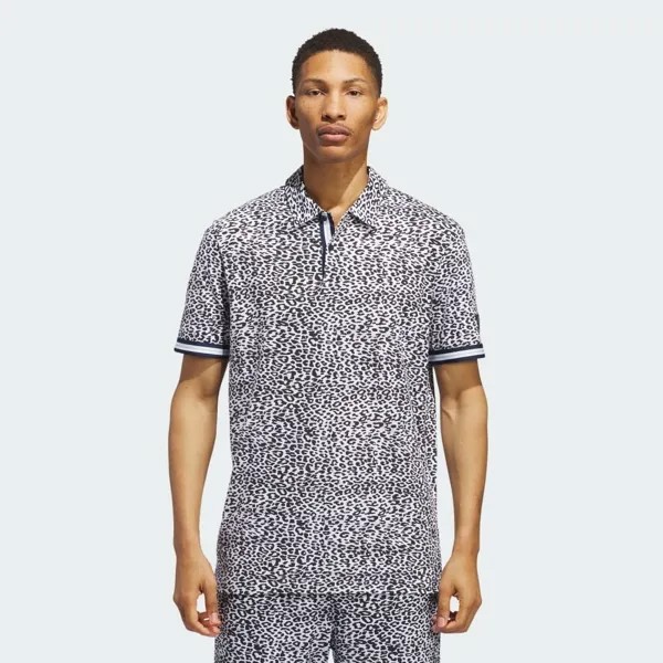 Поло Adidas ADICROSS leopard print shirt, черный