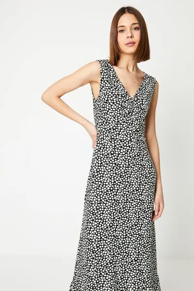 Абстрактное моно-платье макси со сборками спереди Dorothy Perkins, мультиколор