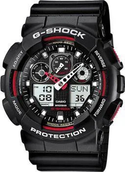 Японские наручные  мужские часы Casio GA-100-1A4. Коллекция G-Shock