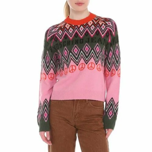 Джемпер MOSCHINO JEANS, размер S, розовый