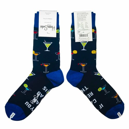 Носки Happy Socks, размер 41-46, оранжевый, черный, зеленый