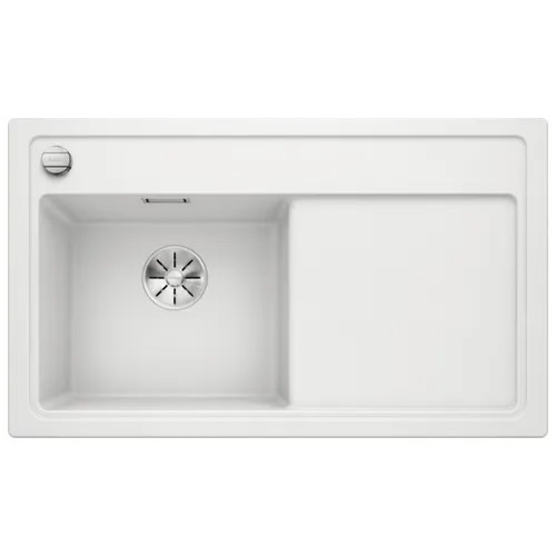 Врезная кухонная мойка 86 см Blanco Zenar 45S Silgranit PuraDur (чаша слева) 523810 белый