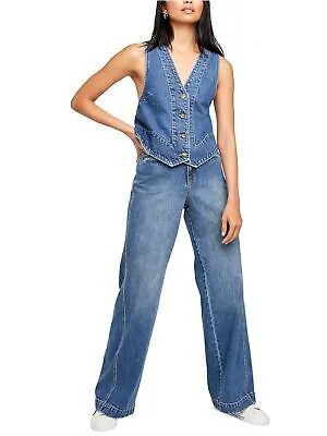 WE THE FREE Женские темно-синие широкие джинсы на молнии Размер: M