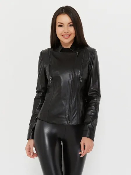 Кожаная куртка женская SARTORI DODICI 2868 черная 48 EU