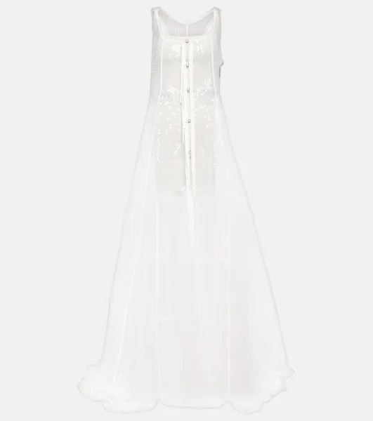 Декорированное платье la robe dentelle Jacquemus, белый