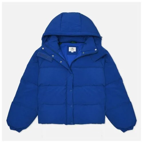 Женский пуховик Lacoste Live Live Detachable Hood Short Quilted Rain синий , Размер L