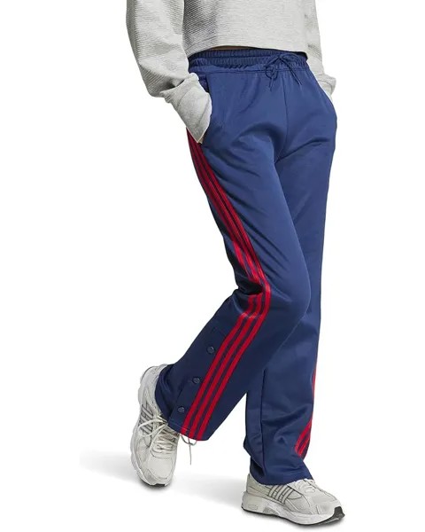 Брюки adidas Iconic Wrapping 3-Stripes Snap Track Pants, цвет Team Navy Blue/Better Scarlet