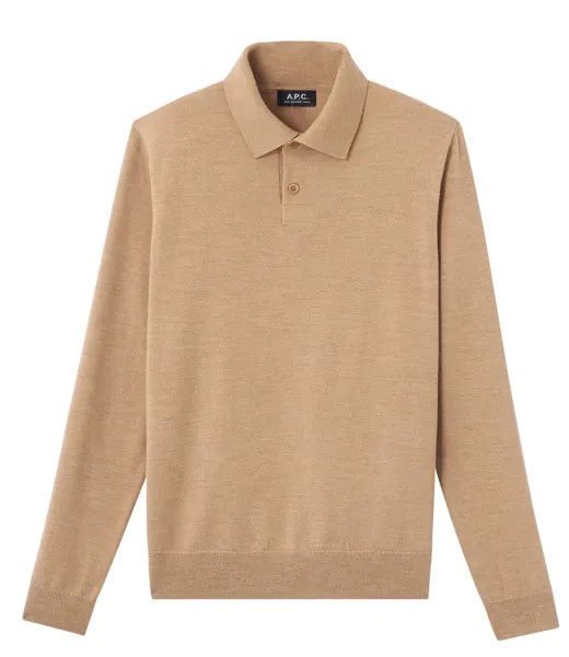 Рубашка-поло Джерри APC, цвет Heather Beige