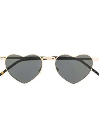 Saint Laurent Eyewear солнцезащитные очки с оправой в форме сердца
