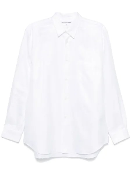 Comme Des Garçons Shirt рубашка с узорчатым жаккардом, белый