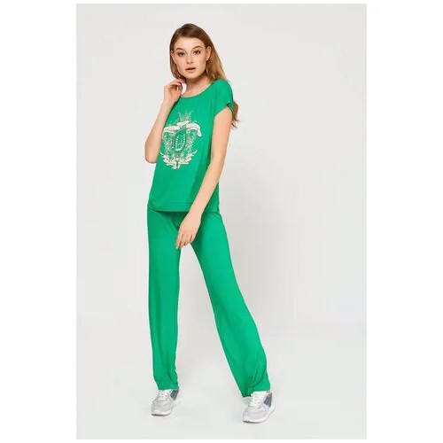 Яркая пижама из вискозного полотна, Laete, размер L,цвет зеленый