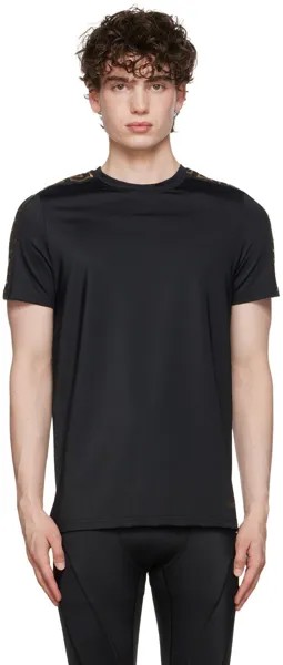 Черная футболка Greca Tech Versace Underwear
