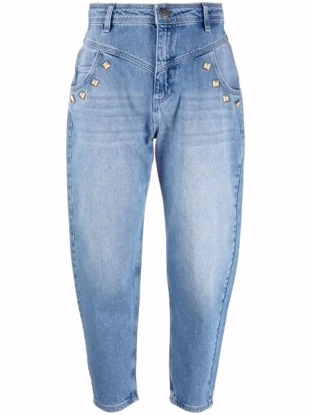 TWINSET зауженные джинсы с эффектом потертости