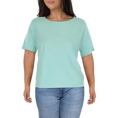 Женская зеленая футболка с вырезом «бато» Eileen Fisher, пуловер, рубашка плюс 2X BHFO 7090