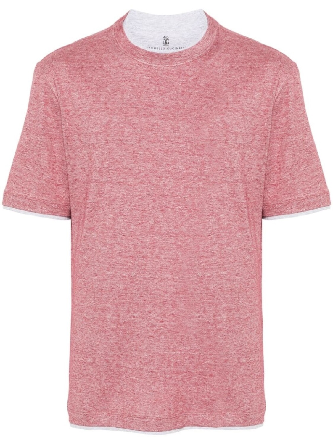 Brunello Cucinelli футболка с многослойным эффектом, красный