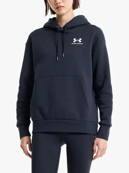 Флисовая худи Under Armour Essential, черный/белый