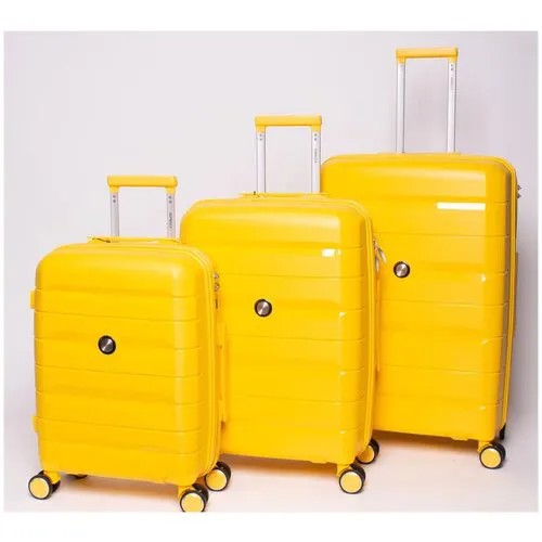 Умный чемодан Impreza, 60 л, размер S/M/L, желтый
