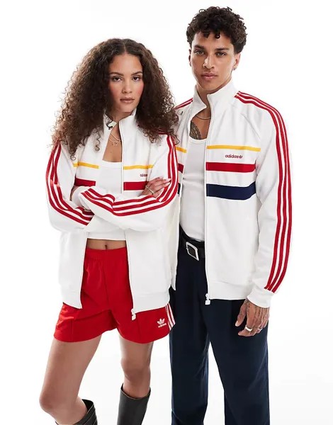 Белая спортивная футболка унисекс adidas Originals