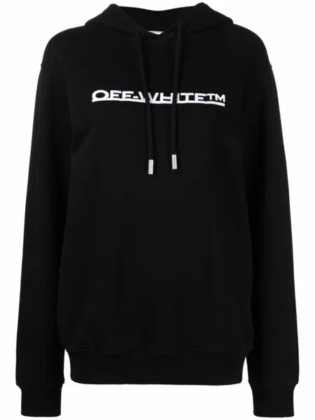 Худи с логотипом Off-White, черный