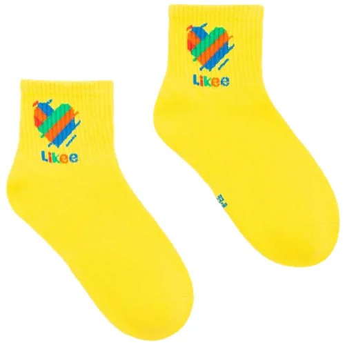 Носки детские Likee, цвет жёлтый, размер 18 (6-8 лет)