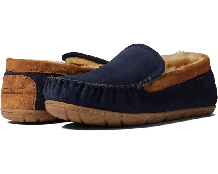 Тапочки L.L.Bean Wicked Good Slipper Venetian, цвет Carbon Navy/Saddle