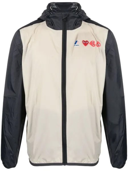 Comme Des Garçons Play легкая куртка с капюшоном, нейтральный цвет
