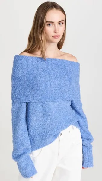 Свитер Moon River Off Shoulder Top, синий