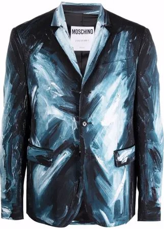 Moschino однобортный пиджак с принтом