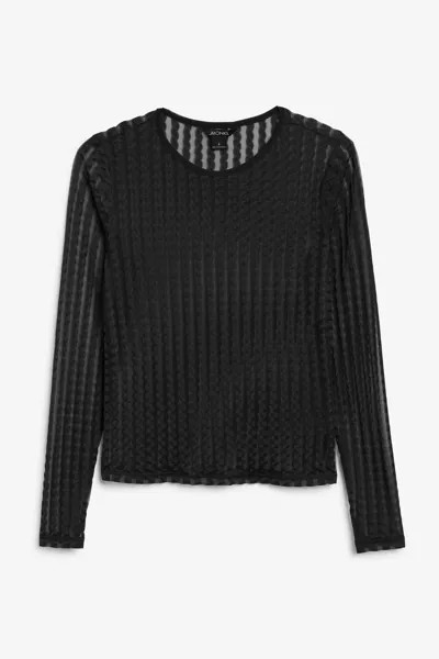 Лонгслив женский Monki 1083191001 черный 2XL (доставка из-за рубежа)