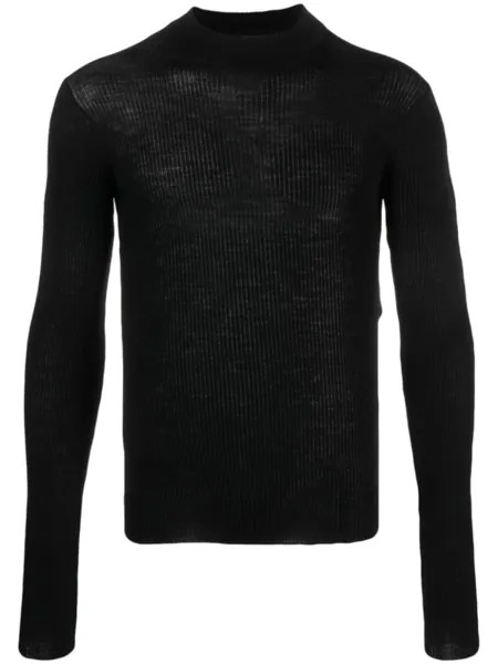 Ann Demeulemeester джемпер Bastiaan в рубчик, черный