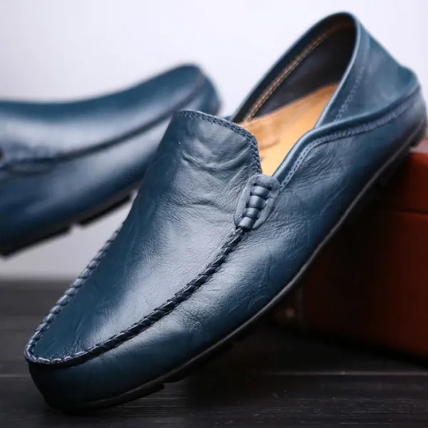 Мужская повседневная обувь мужчины лоферы мода удобная плоская обувь скользит на кожаной обуви для вождения весна лето повседневная обувь