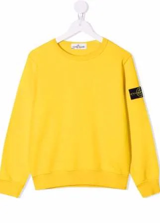 Stone Island Junior толстовка с нашивкой-логотипом