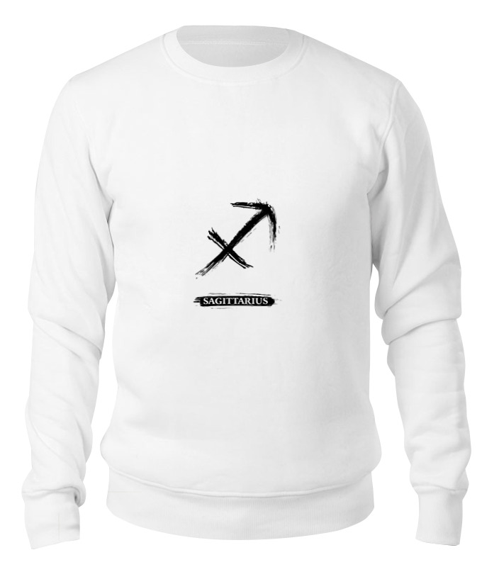 Свитшот унисекс Printio Знак зодиака стрелец белый 2XL