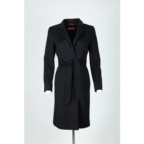 Пальто  Max Mara демисезонное, кашемир, размер 48, черный