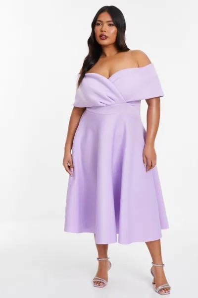 Платье-миди Curve Lilac QUIZ Clothing