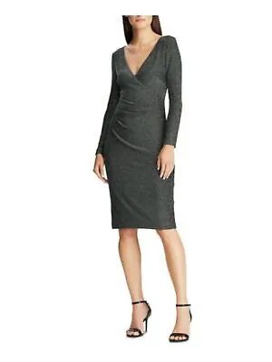 Женское черное коктейльное облегающее платье выше колена RALPH LAUREN Petites 2P