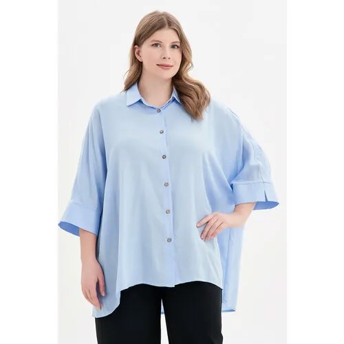 Рубашка Olsi oversize, размер 60-64, blue