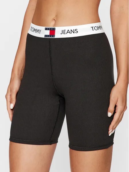 Узкие пижамные шорты Tommy Jeans, черный