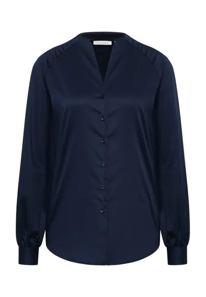 Атласная рубашка REGULAR FIT ETERNA, темно-синий